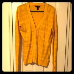 Yellow tommy  hilfiger button down cardigan